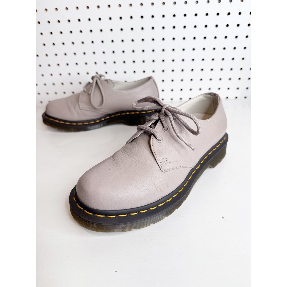 Dr. Martens | 1461 Virginia Leather Oxford Shoes Taupe Grey Womens 3-Eye Derby